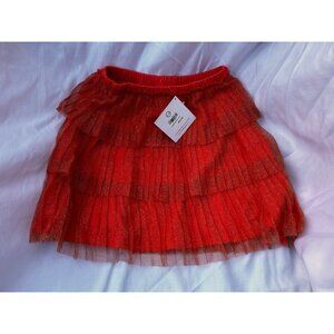 Hanna Andersson Girls Orange Tulle Shimmer Skirt Size 120 (6/7)
